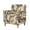 Damask Floral Leopard Print, variant on SCRAWLGOD Stretch Chair Cover Non Slip Armchair Slipcover Couch Protector with Elastic Bottom Fall Decor for Kids, Dogs, Pets, Orange Rustic Fall Plaid
