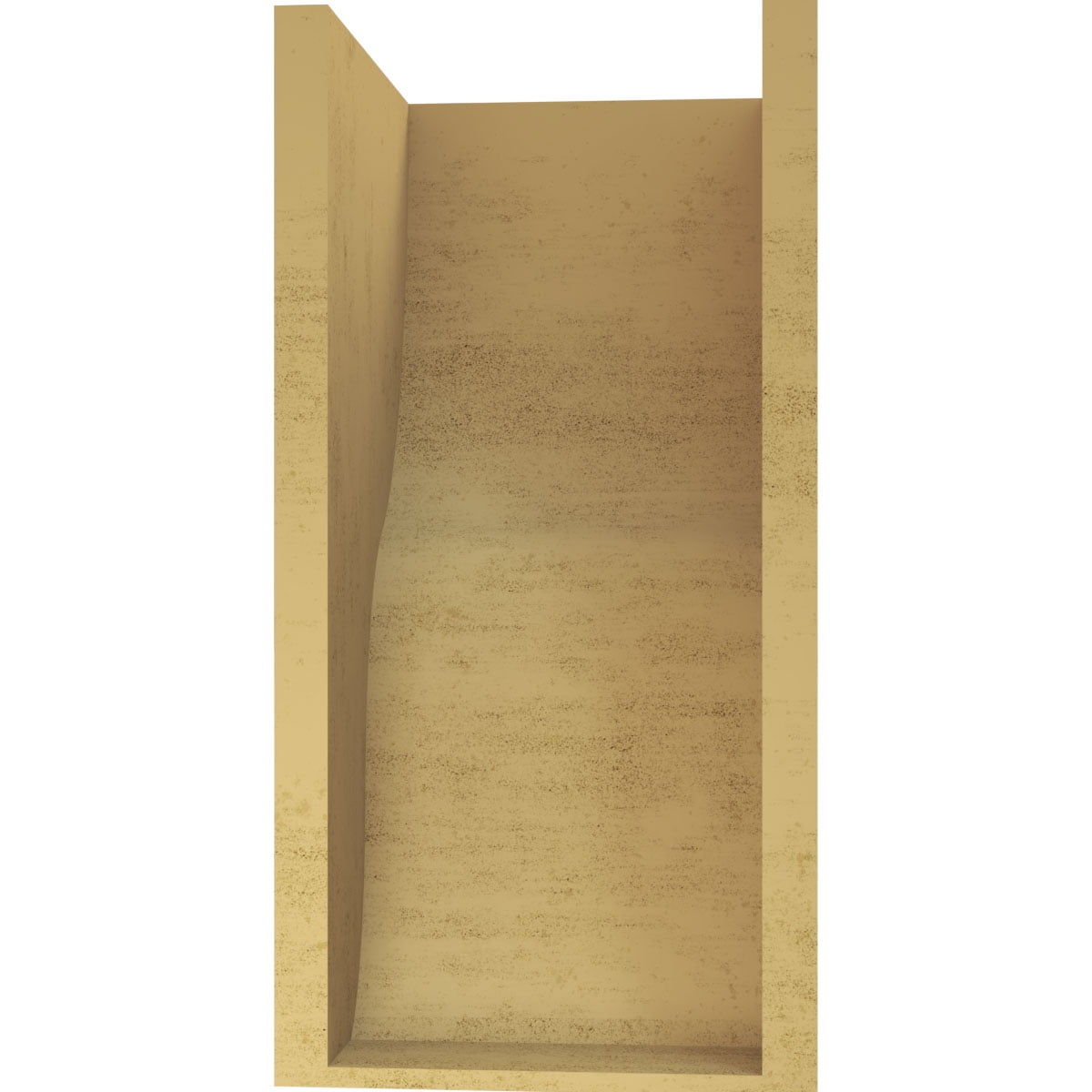 10"W x 10"D x 20"H Wide Greensboro Rough Cedar Woodgrain TimberThane Corbel, Primed Tan