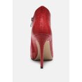 thumbnail image 6 of LOLITA Woven Texture Stiletto Boot in Red, 6 of 7