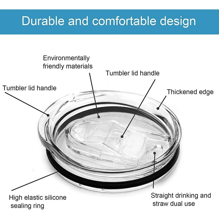 20 oz Tumbler Replacement Lids Spill Proof Splash Resistant Lids