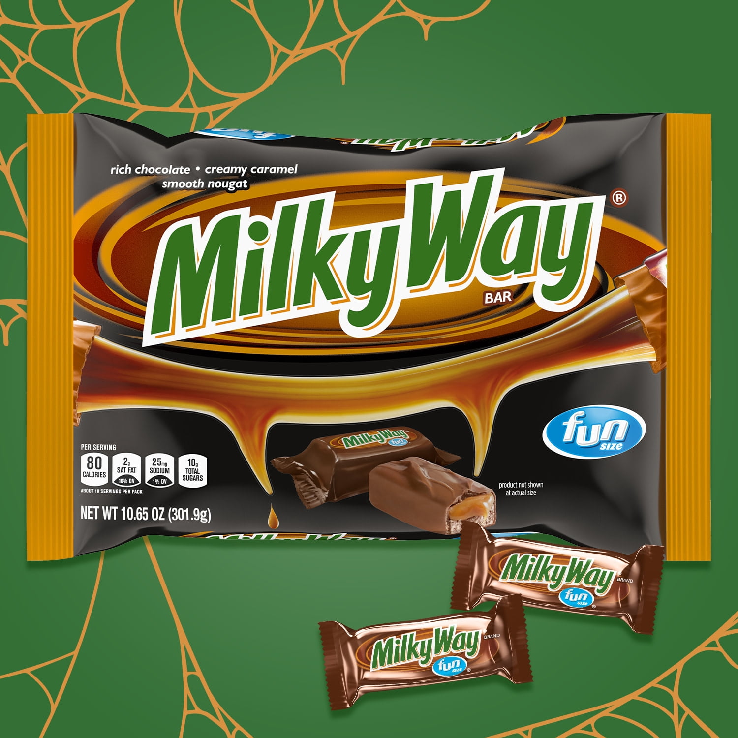 (2 pack) Milky Way Fun Size Halloween Chocolate Candy Bars - 10.65oz Bag