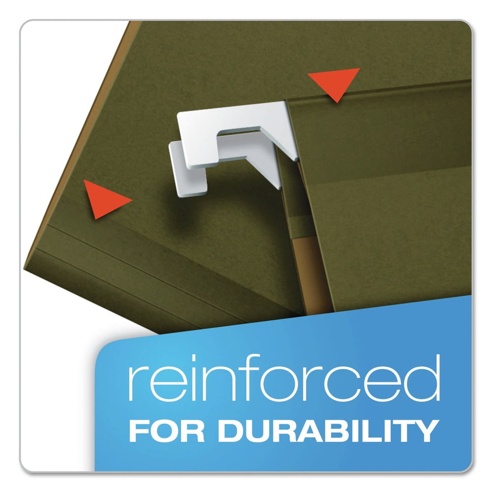 Pendaflex Reinforced 2" Extra Capacity Hanging Folders Legal Standard Green 25/Box 4153X2