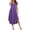 Purple, variant on Ekouaer Long Nightgowns for Women Short Sleeve House Dress with Pockets V Neck Sleepshirts Side Split Sleepwear Black XL