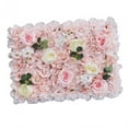 thumbnail image 3 of Panel de pared con flores artificiales, panel floral, panel de rosas, fondo champán, 3 of 9