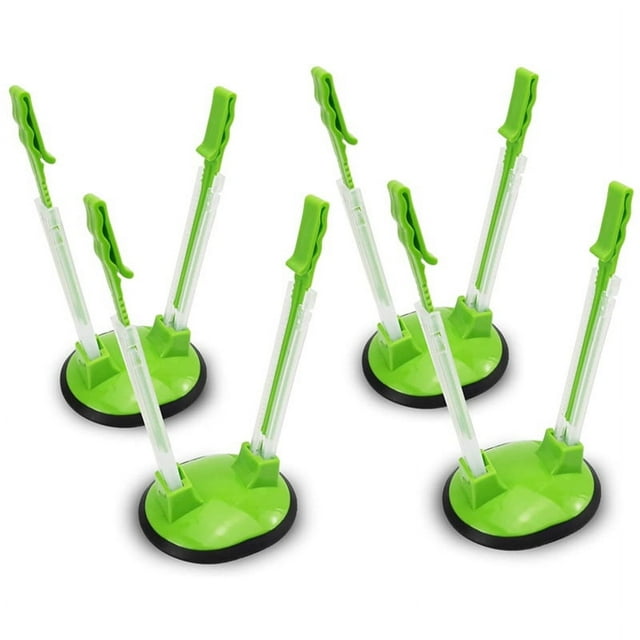 Support de Rack pour Sac de Préparation Alimentaire/sac de Congélation en Plastique/support de Sac Ziplock, Supports de Sac de Préparation/planification de Repas, 4 Pcs