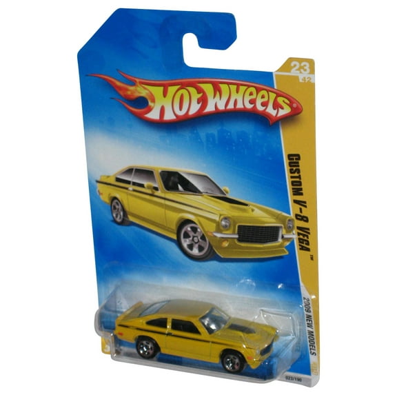 Hot Wheels 2009 New Models 23/42 Yellow Custom V-8 Vega Toy Car 23/190