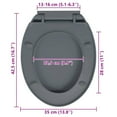 thumbnail image 2 of vidaXL Soft-Close Toilet Seat Quick Release Grey Oval, 2 of 5