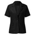 thumbnail image 6 of YUHAOTIN Female Womens Blazer Jacket Casual Casual Solid Single Button Lapel Short Sleeve Slim Suit Temperament Blazers Coat for Daliy Work Womens Blazer Jackets Trendy, 6 of 6
