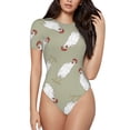 thumbnail image 1 of Balery Funny Chicken Body de cuello redondo de manga corta para mujer Tops de manga corta Tops básicos-XX-Large, 1 of 7