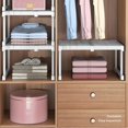 thumbnail image 3 of Expandable Cabinet Shelf Organizer, Kitchen Counter Shelf Rack 121LB Load Bearing Sink Shelf Riser Countertop Storage, 24cm Width 32cm Height, White, 3 of 8