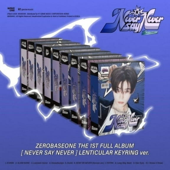 Zerobaseone - Never Say Never - Lenticular Keyring Version - incl. Lenticular Keyring, Photocard Set, Random Photocard QR Card - Music & Performance - CD