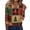 37# Green, variant on Christmas Button Shirt Womens 3/4 Sleeve V-Neck Tees Christmas Graphic Y2k Csaual Casual Daily Photo Shoot T-Shirt Wine S