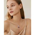 thumbnail image 3 of Blaniy Sterling Silver January Birthstone Heart Necklace Butterfly Pendant Jewelry Gift for Women, 3 of 7