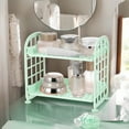 thumbnail image 4 of Organizador de Maquillaje Duradero para Mujeres 1pc para Baño, Escritorio de Oficina, Dormitorio Universitario, Plástico Verde, 4 of 6