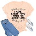 thumbnail image 2 of Women's Casual Christmas Printed T-Shirt Round Neck Short Sleeve Tee Top Blouse Comfortable Holiday Fashion, 2 of 2