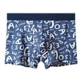 thumbnail image 4 of LUOGENLI Boxers For Men Pack Cotton 4 Pack Men'S Underwear Summer Ice Silk Flat Corner Pants Breathable And Comfortable Mid Waist Printed Men'S Underwear Thin And Seamless Four Corner Waistband M, 4 of 4