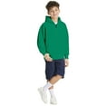 thumbnail image 4 of Hjtefg Girls' Hooded Jacket - Cozy Winter Zip-Up Outerwear for Toddlers, Soft Warm Pullover with Pockets, Casual Play Outfit,Color: 2-Green Size: 10-12 Years, 4 of 8
