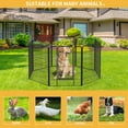 thumbnail image 5 of Dextrus Metal Panel Decorative 8 Pcs Garden Fence 40 inch Tall Multi-Purpose Indoor and Outdoor Animal Barrier Pet Dog Fence with Door for Yard Patio, Black, 5 of 5