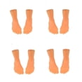 thumbnail image 1 of Títeres de juguete con mangas para dedos, divertidos pies de simulación, 4 pares, 1 of 5
