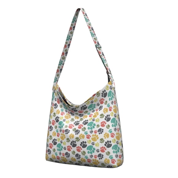 Sac Fourre-Tout en Toile avec Motif de Chien Drôle – Sac de Courses Réutilisable pour les Amoureux des Animaux avec Imprimé Artistique de Chiot