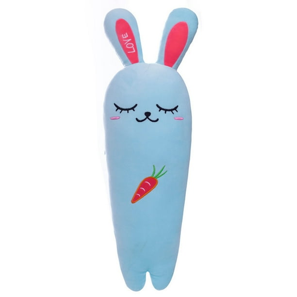 Muñeca de peluche con forma de conejo azul con dibujos animados, algodón, 50 cm