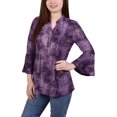 thumbnail image 1 of 3/4 Bell Sleeve Pleat Front Y Neck, 1 of 3