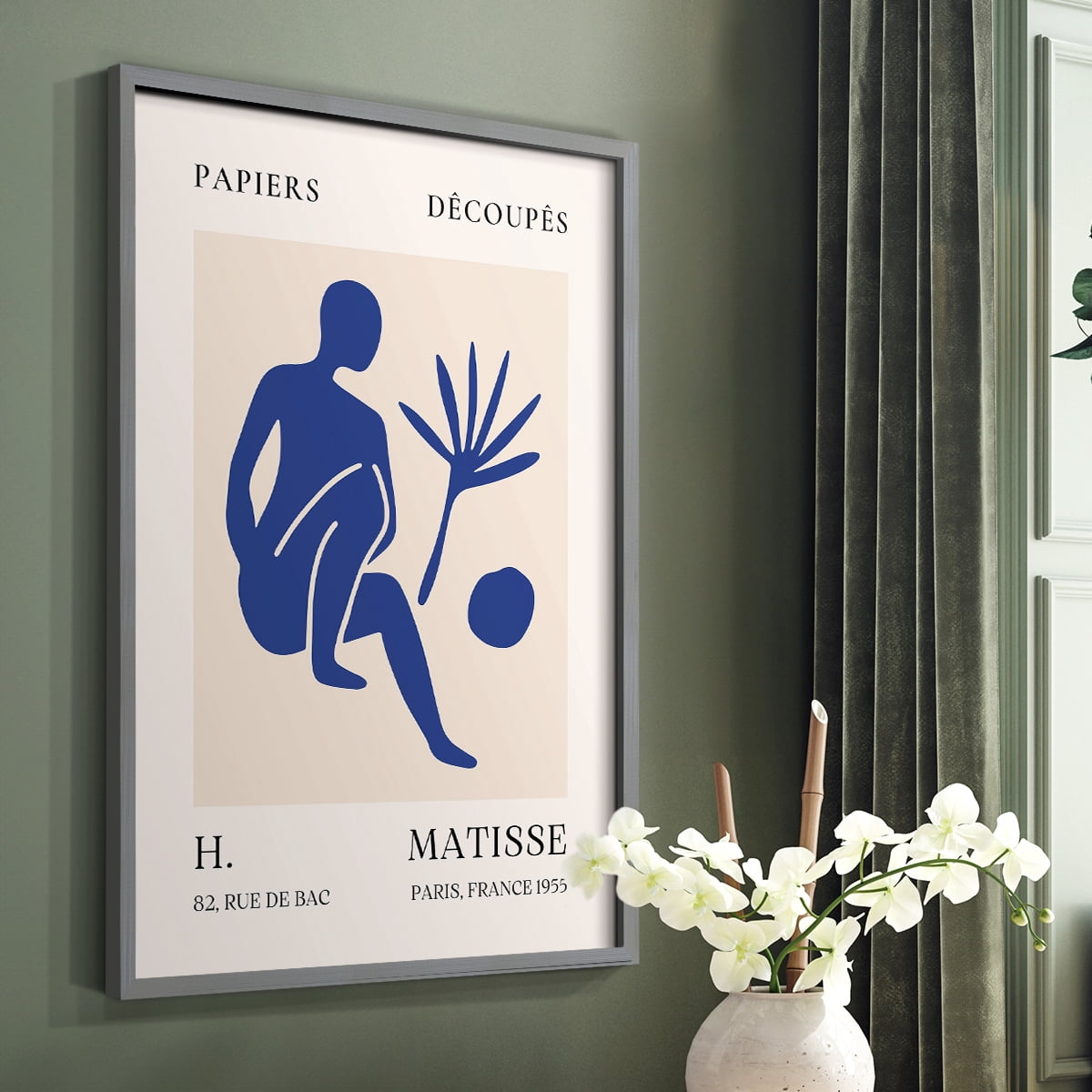 Matisse CLX Framed Print in Gray Solid Wood 8 x 10 Framed Print