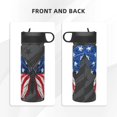 thumbnail image 3 of Sikiie Butterfly With USA Flag Print 18OZ Insulated Straw Cup, Portable Leak-proof Sports Water Bottle, Stainless Steel Water Cup Suitable for Home and Outdoor, 3 of 8