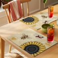 thumbnail image 4 of Farmhouse Sunflowers Placemats Set of 4 Vintage Bees Airplane Country Floral Place Mats Indoor Wipeable Table Mats Washable Dining Table Placemats for Kitchen Holiday Party Home Decor 13x19 Inch, 4 of 9