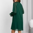 thumbnail image 3 of Vestido De Manga Larga Con Volantes, Puños Elásticos, Suave, Suelto, Con Cuello En V, Recto, Elegante, Para Fiestas ANGGREK Otros, 3 of 6