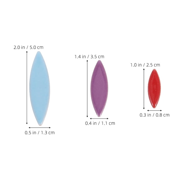 LEXSOMEO Petal Mosaic Tiles Multicolor Ceramic Mosaic Making Supplies with Ceramic Mosaic Tiles