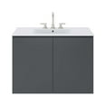 thumbnail image 2 of Modway Bryn Meuble-Lavabo de Salle de Bain Mural 36 Pouces en Gris Blanc, 2 of 9