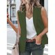 thumbnail image 5 of Chaleco Blazer Sin Mangas para Mujer, Informal, con Abertura Frontal, un Botón, Chaqueta de Verano con Bolsillos. Verde M, 5 of 6