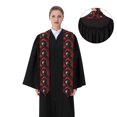 thumbnail image 4 of Hirioo Mysterious Hooded Wolf for 72" Graduation Shawl Stole Unisex Adults Graduation Sash Honor Graduation Stole for High School and College-Flattened, 4 of 7