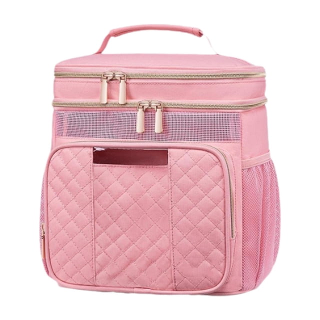 Bolsa de aseo grande, organizador de artículos de tocador, resistente al agua, bolsas de ducha, bolsa de almacenamiento, bolsas de baño, de maquillaje Rosa