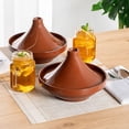 thumbnail image 3 of Terra Tek 26 oz Terracotta Tagine Pot - Glazed Interior, Oven-Safe, Microwave-Safe - 9'' x 9'' x 6 1/2'' - 1 count box, 3 of 10