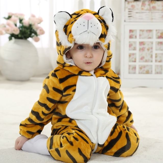 Bebé Niño Conejo Perro León Tigre Dinosaurio Disfraces Niños Niñas Kigurumi De Dibujos Animados Animal Mameluco De Halloween Purim