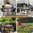 thumbnail image 5 of Rainbow Tie Dye Mandala Pattern Square Fitted Tablecloth with Elastic Edge,Square Table Cover,Washable Elastic Table Cover for Home Kitchen Party Decor 34"x34", 5 of 6