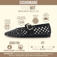 thumbnail image 3 of Cushionaire Wit Hand Woven Womens Flats, Comfortable Mary Jane Ballet Flat with Adjustable Buckle Braided Strap and Cushioned Memory Foam, 3 of 24