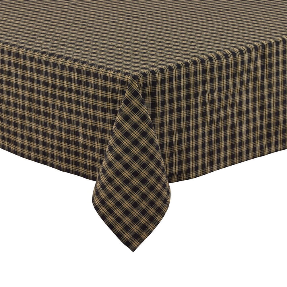 Park Designs Sturbridge Plaid Tablecloth 54"L Black