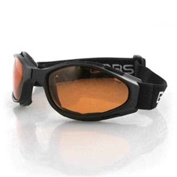 Zan Headgear BCR003 Lunettes Pliantes Croisées Cadre Noir Lentilles Ambre