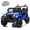 Blue, variant on POVANLI 24V 2 Seater Ride on Toys for Kids, Electric Truck w/Remote Control, 20.28" Wide Seat, 2x200W Motor, 5 Mph Max Speed, Bluetooth, MP3, Belts, Lights, Power Car Wheels for Boys and Girls, Blue