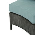 thumbnail image 4 of Adelina Wicker Outdoor Curved Loveseat Sectional with Cushions, Gray and Teal, 4 of 7