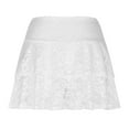 thumbnail image 5 of Womens Lace Mini Skirts High Waist Layered Sheer Mesh Tutu Skirt Casual Bodycon Skirt Dress, 5 of 5