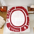thumbnail image 5 of Erosebridal Twin Football Bed Sheets Set,Sports Sheet Set,Rugby Sheets for Football Fan,Ball Patchwork Flat Fitted Sheet with 1 Pillowcase for Bedroom(Houston), 5 of 6