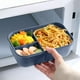 thumbnail image 4 of Fiambrera Bento Aislante Adulto | Recipiente seguro para microondas y resistente a fugas – Plástico sin BPA, 1200 ml, multicolor, fácil de limpiar, 8,3"x5,4"x3,1", incluye cubiertos, 4 of 6