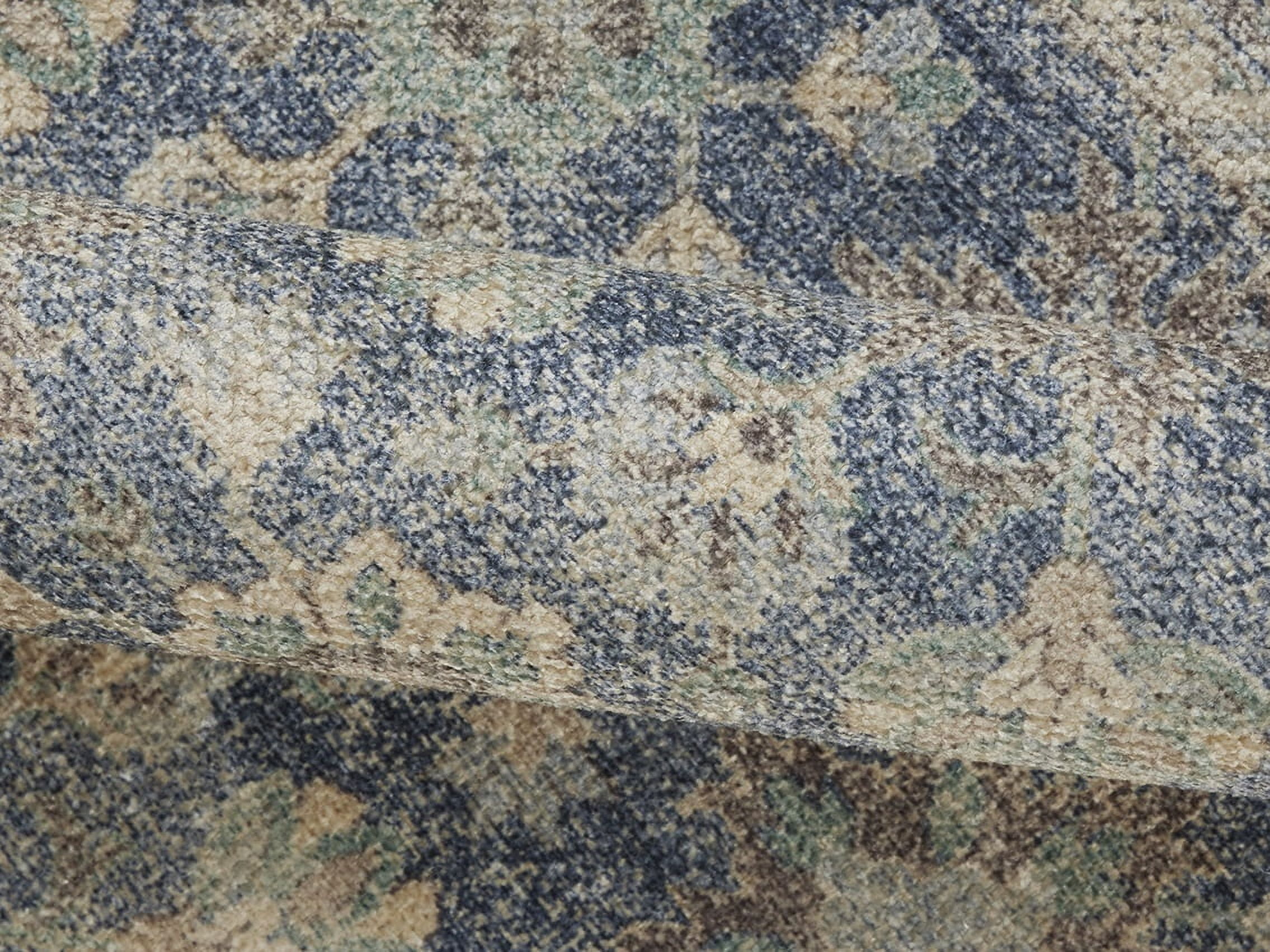 (2 pack) Better Homes & Gardens  Blue Floral Indoor 2.5' x 7' Runner Rug