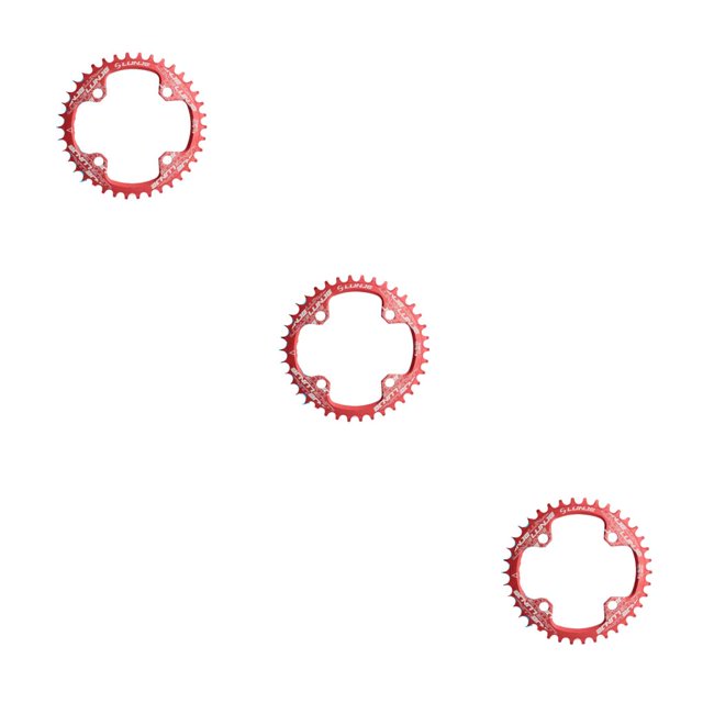 relayinert Practical Narrow Wide Chainrings CNC Mountain Bike Chainwheel Rustproof Tooth Plate Parts Bike Accessories High Hardness Red 36T 3Set