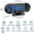 thumbnail image 2 of Despertador Proyector con Radio XCF Reloj Digital USB Doble Alarma Pantalla de Espejo LED Giratorio 180° 4 Niveles de Brillo 12/24h, 2 of 4