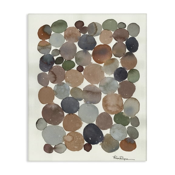 Stupell Industries Contemporary Earth Tone Organic Circles Canvas Art, 16 x 20, by Kim Rupe